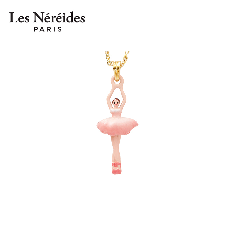 Les Nereides Flower Ballet Girl Mini Series Rhinestone Necklace with an Instagram-Worthy Design and Elegance