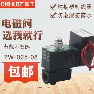 2W-025-08 040-10 plastic moisture-proof waterproof and energy-saving non-heating solenoid valve 2 minutes 3 minutes normally closed 220V
