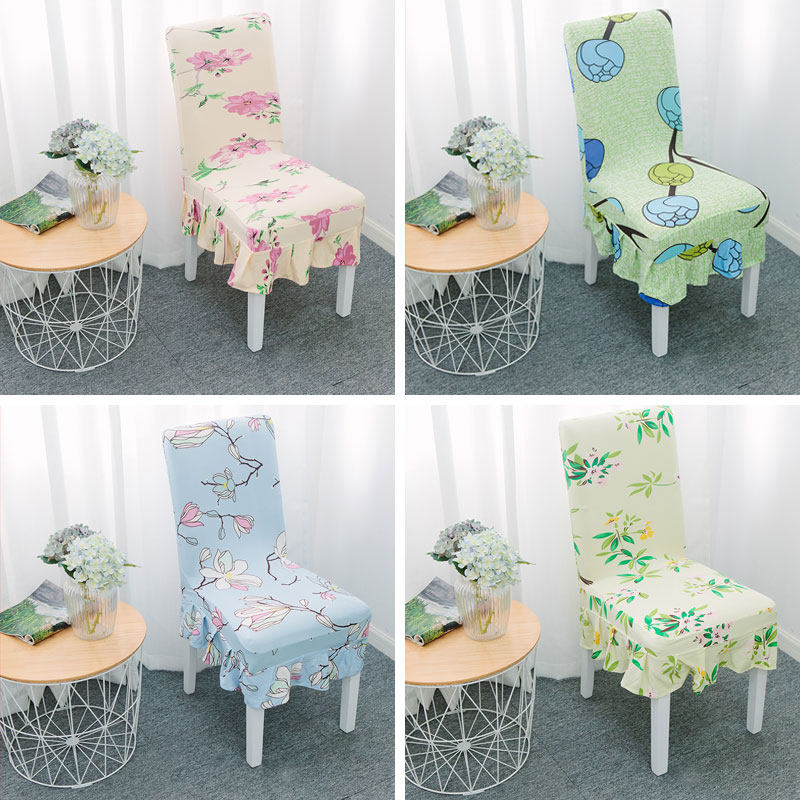 Household chair cover Dining chair elastic stool Skirt seat cover Hotel net red Chinese four seasons cotton chair Nordic