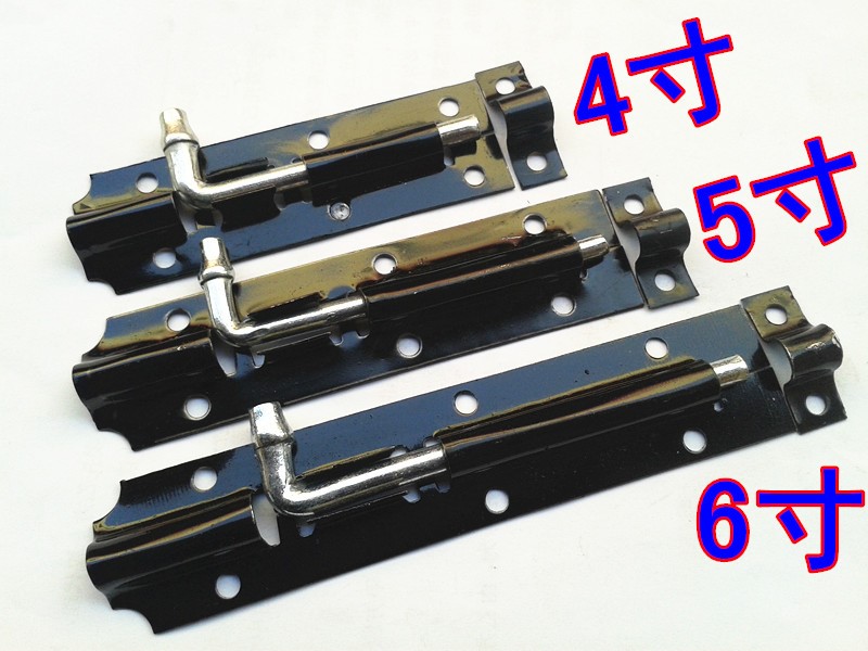 Iron bolt old black lacquered bolt door bolt wooden door iron door button burglar-proof door latch 3 inch 8 4 inch 8 inch one