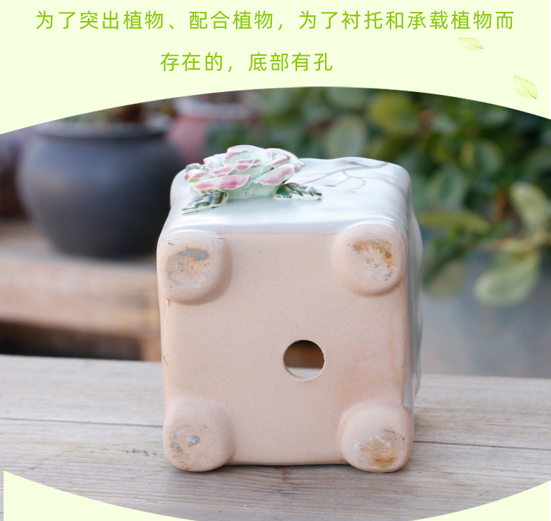 Contracted more special offer a clearance of creative move meat meat meat flowerpot ceramics coarse pottery indoor the plants flower pot in large diameter