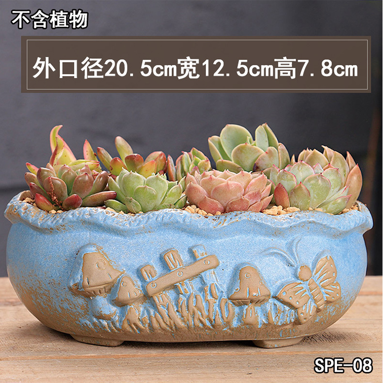 Extra large fleshy contracted large caliber basin exchanger with the ceramics flowerpots coarse pottery flowerpot clearance meaty plant platter combination