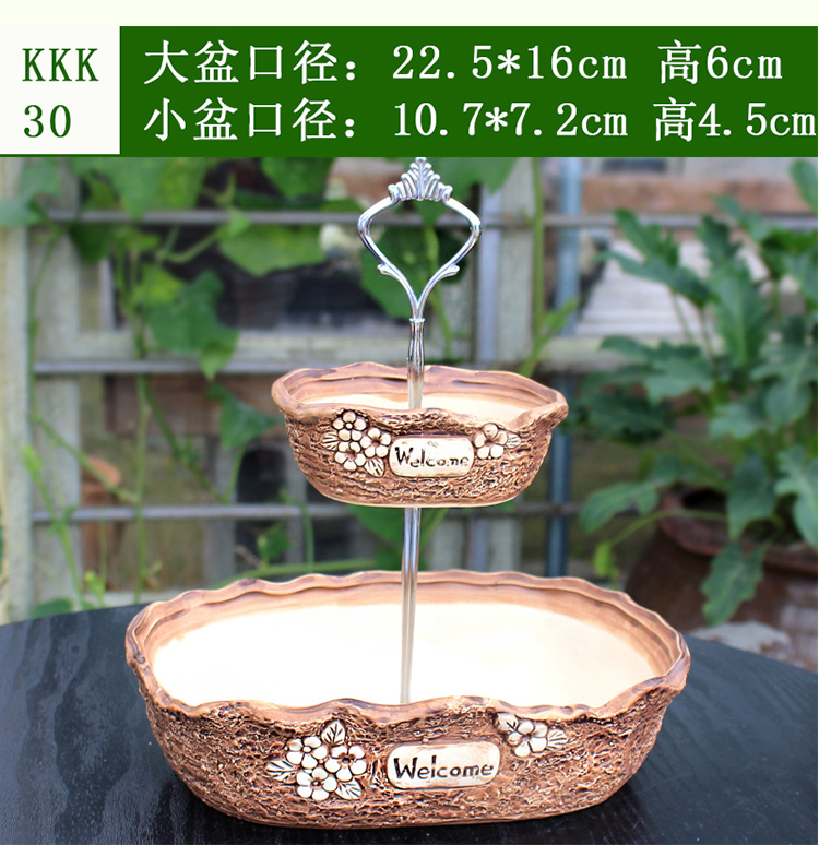 Fleshy flowerpot ceramic large - diameter oversized clearance creative platter contracted coarse pottery flowerpot household special package mail