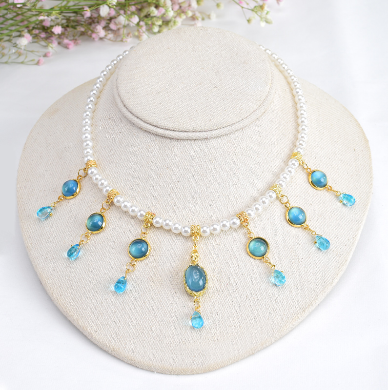 Wukou Girls Hanfu Accessories Children's Costume Necklace