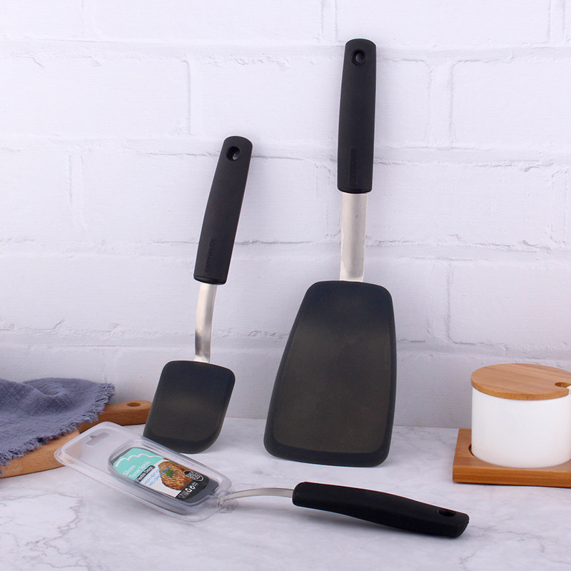 Household non-stick pan special silicone shovel omelette steak cooking shovel anti-scald high temperature resistant mini small spatula pancake