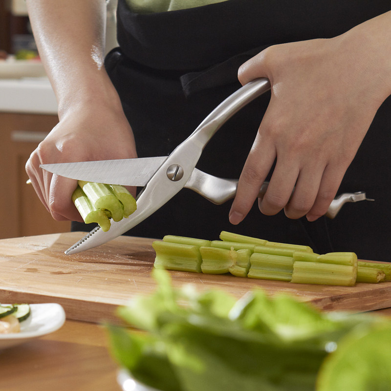 COOKONE German stainless steel kitchen cutting strong chicken bone shear home with multi - function scissors automatically rebound