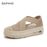 Высокая летняя обувь на платформе, туфли для кожаной обуви с бабочкой