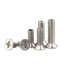 M3 flat head screw national standard carbon steel cross screw nickel plated countersunk head flat tail machine screw head 4 5 universal