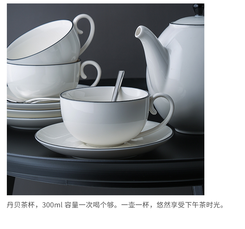 Creative ceramic Nordic hand coffee pot cup suit American household contracted hotel cutlery sample room the teapot