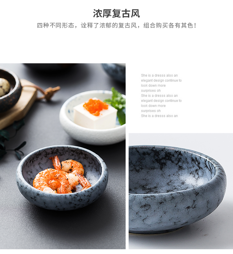 Japanese ceramics seasoning sauce dish household creative three - dimensional soy sauce dish dip disc hotel restaurant tableware artistic conception of the food