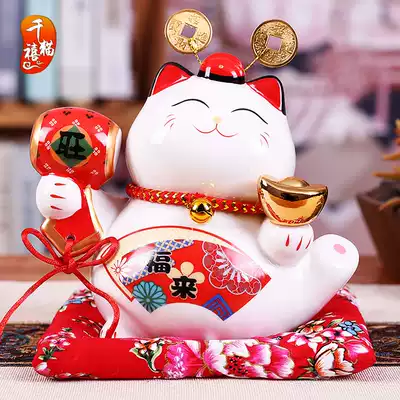 Millennium cat ceramic lucky cat ornaments small ceramic deposit money deposit tube home creative gift birthday gift