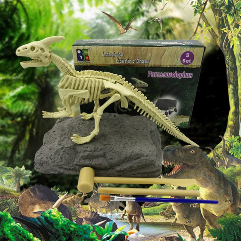 Children's Archaeological Toys Dinosaur Fossil Exploration Digging Tools Handmade Creative DIY Gift Dinosaur Skeleton Model