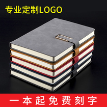 Thickened business notebook stationery velvet leather notepad a5 custom printable logo college students with buckle diary book office students with simple work custom-made gift box set book