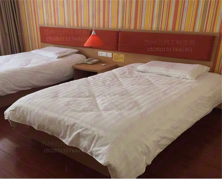 Nhà máy ký túc xá bán hàng trực tiếp Tô Châu gói giường mềm có giường phòng tiêu chuẩn Phòng khách sạn đầy đủ đồ nội thất giường đơn - Nội thất khách sạn