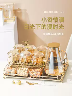 Heat-resistant glass kettle cold kettle cold water bottle cold water cup high temperature resistant household large capacity kettle water cup set