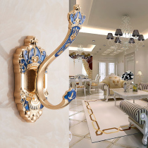 European-style clothes hook single Nordic porch clothes wardrobe adhesive hook Wall Wall coat hook entry door-free hole