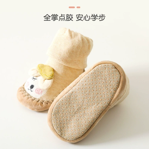 Детские носки пола весна и осень Новая Детская комната в помещении охлаждающие анти -кшиды, удары с носами с мягким дном тонкие детские носки