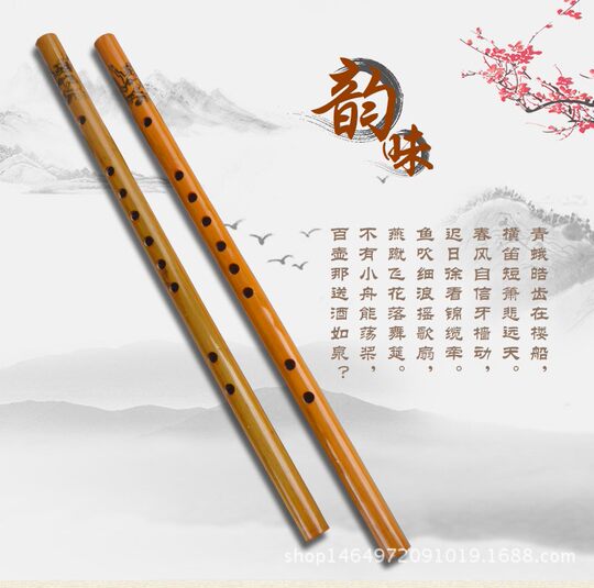 苦竹6孔竖笛 专业乐器道具学生成人儿童初学者笛子零基础入门竹笛