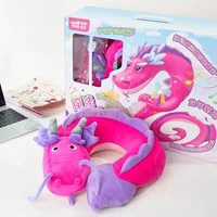 Светло-фиолетовая подарочная коробка с подушкой на шею Magic Lucky Dragon