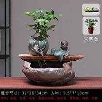 Flowing water ornament fish tank feng shui lucky fountain living room desktop circulation humidifier small creative gift