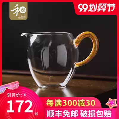 Taiwan Wecha male Cup heat-resistant glass Road Cup transparent leisurely tea sea high-grade tea set Tea Tea Tea Cup