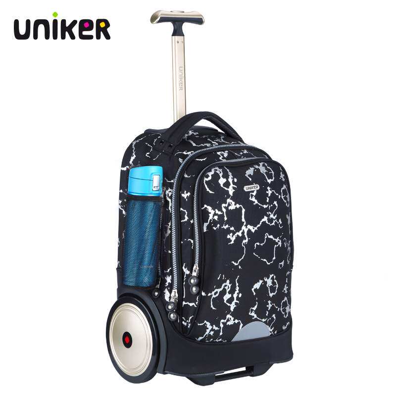 UNIKER Lalever Schoolgirls First High Primary and Secondary School Male Fashion Trends Large Capacity Reptile Travel Suitcase