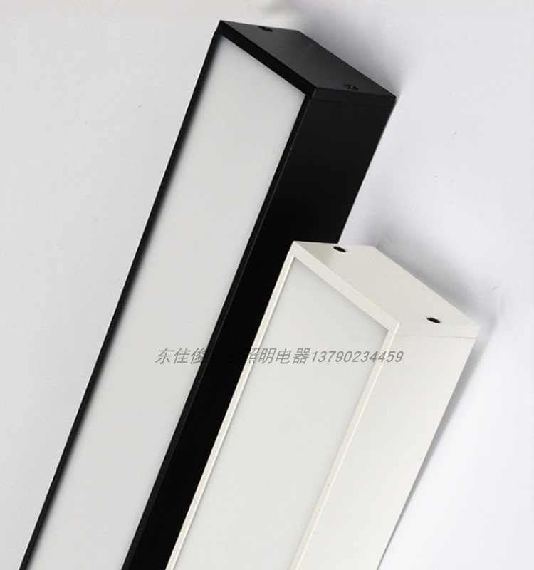 Foshan Lighting LED Office Hanging Wire Lamp Panel Rectangular Shaped Lamp Card Square Tong Hanging Wire Lamp 1200*70100150