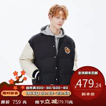 PSO Brand bear bear down jacket men and women 2021 new winter white duck down plus velvet thick baseball coat