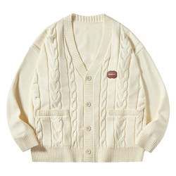 PSO ຍີ່ຫໍ້ linen ຮູບແບບ linen ຄໍ V-ຄໍ cardigan sweater ຜູ້ຊາຍພາກຮຽນ spring ແລະດູໃບໄມ້ລົ່ນ knitted sweater jacket ຄູ່ຜົວເມຍ