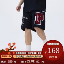 PSO Brand towel embroidered baseball element pants mens shorts loose Tide Brand Joker five-point casual pants summer