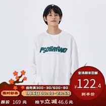 PSO Brand square LOGO printed cotton long sleeve T-shirt mens Tide Brand shirt shirt base shirt