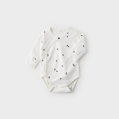 Koala Nose [Fun Little Elements·Simple and Clean Floral Design] Newborn Baby Romper Pure Cotton Bodysuit — 5