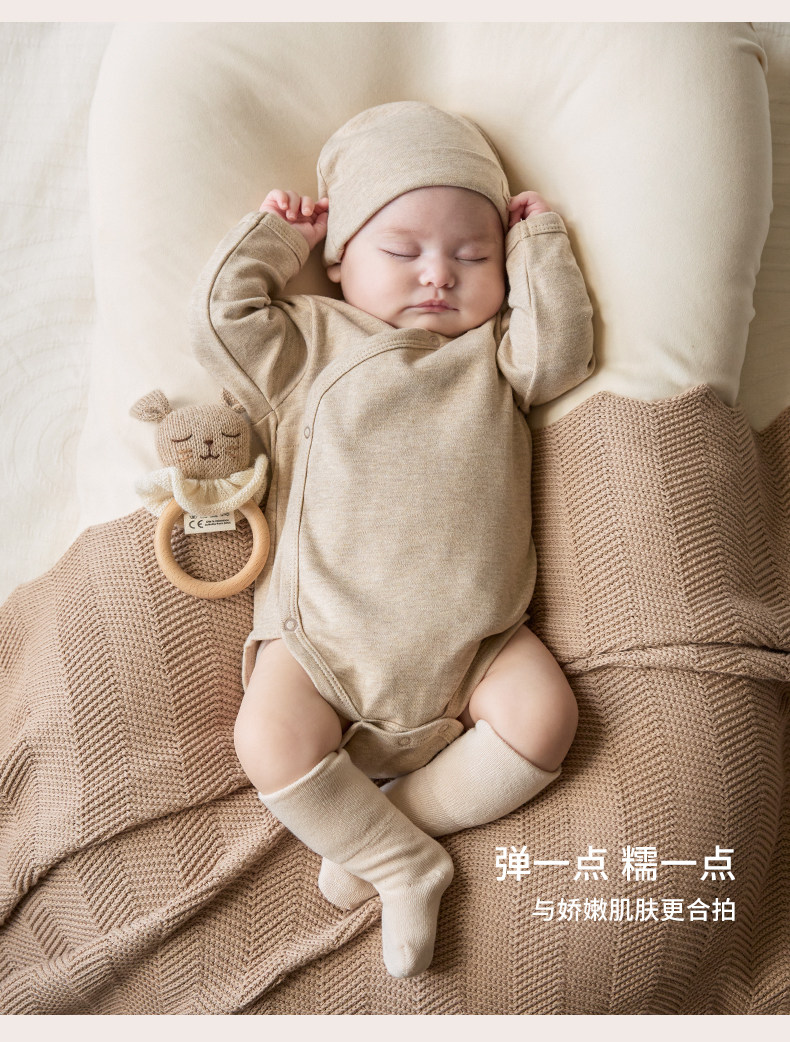 考拉鼻鼻[纯彩柔雾·新生氛围感]初生婴儿衣服基础百搭四季连体衣 — 8