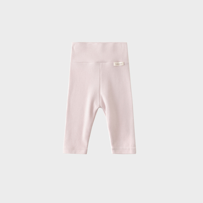 Koala Nose [Pure Color Soft Mist·High Waist Belly Protection Pants] Unisex Baby All-Season Pure Cotton Multi-Color Soft Leggings — 3
