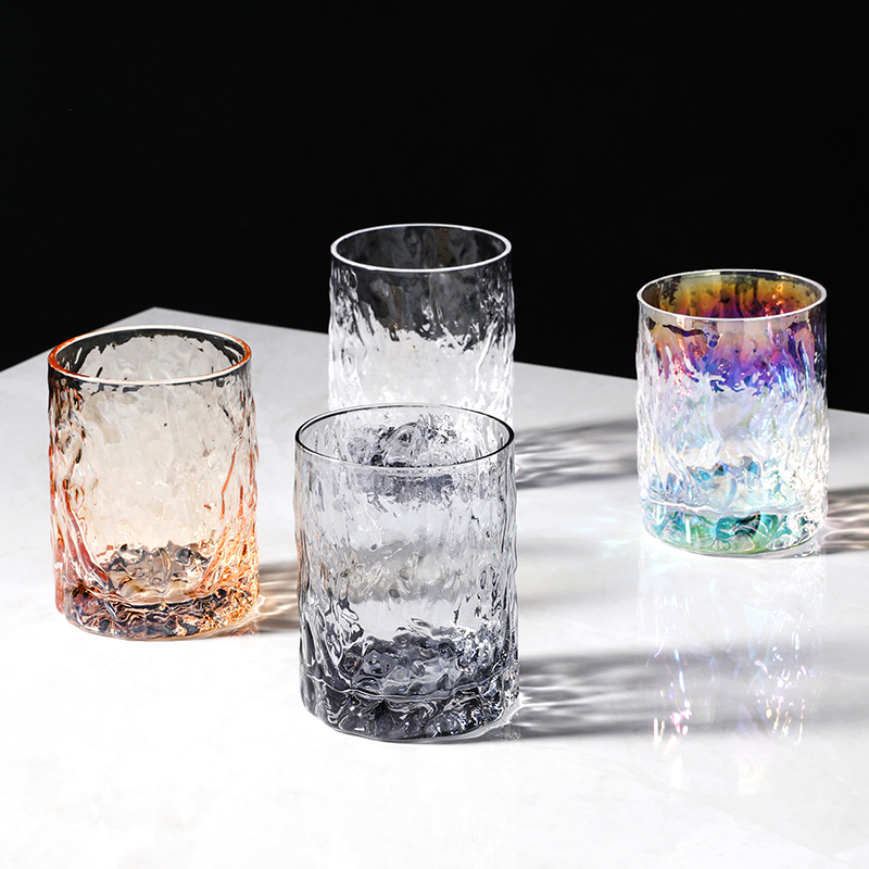 Glass Set Household Tea Cup Heat-resistant color Light Whiskey Beer Cup Juice Cup