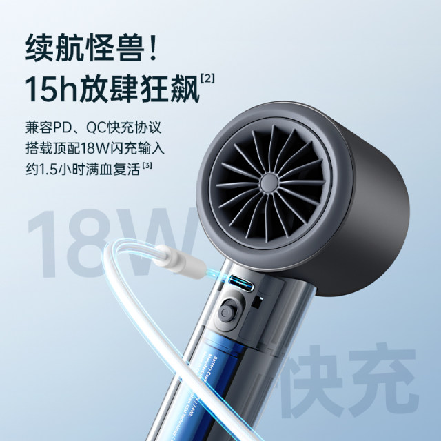 Jisu ultra-high speed energy-saving energy cannon small wind power handheld small fan bladeless turbine mini portable USB charging desktop ພັດລົມໄຟຟ້າ silent cooling artifact portable electric fan small fan