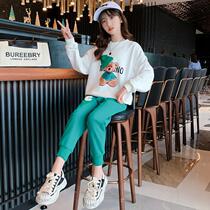 Girls Spring and Autumn Set 2022 new childrens Yang Casual Spring Costume in Spring