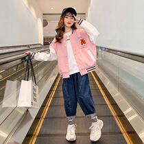 Girls coat Spring and Autumn 2022 new Yang Net Red Childrens Baseball Clothing Fashion in Spring Fashion