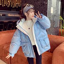 Girls winter clothes thickening cotton clothes 2022 new childhood jacket female cotton jacket in winter