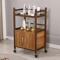 Beauty salon trolley three-layer with drawer beauty salon trolley nail rack glass tool cart
