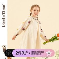 littletime childrens clothing girl dress 2021 new spring summer dress little girl Korean version of cotton childrens skirt