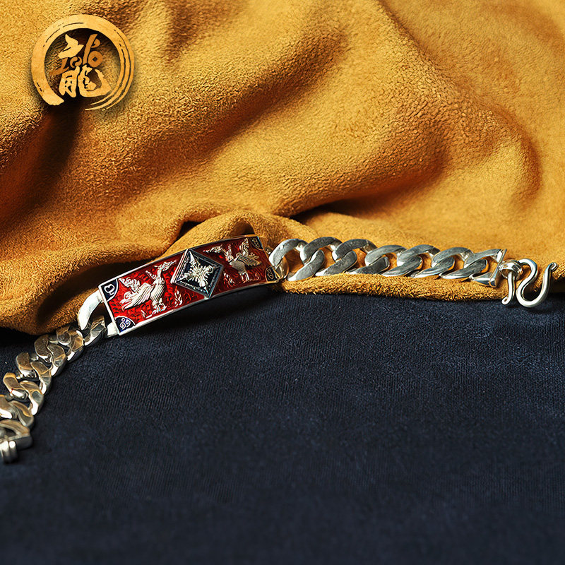 Thai Flemish Dragon Bachen South Silver Hand Tai Li 2560 Hand of Handle