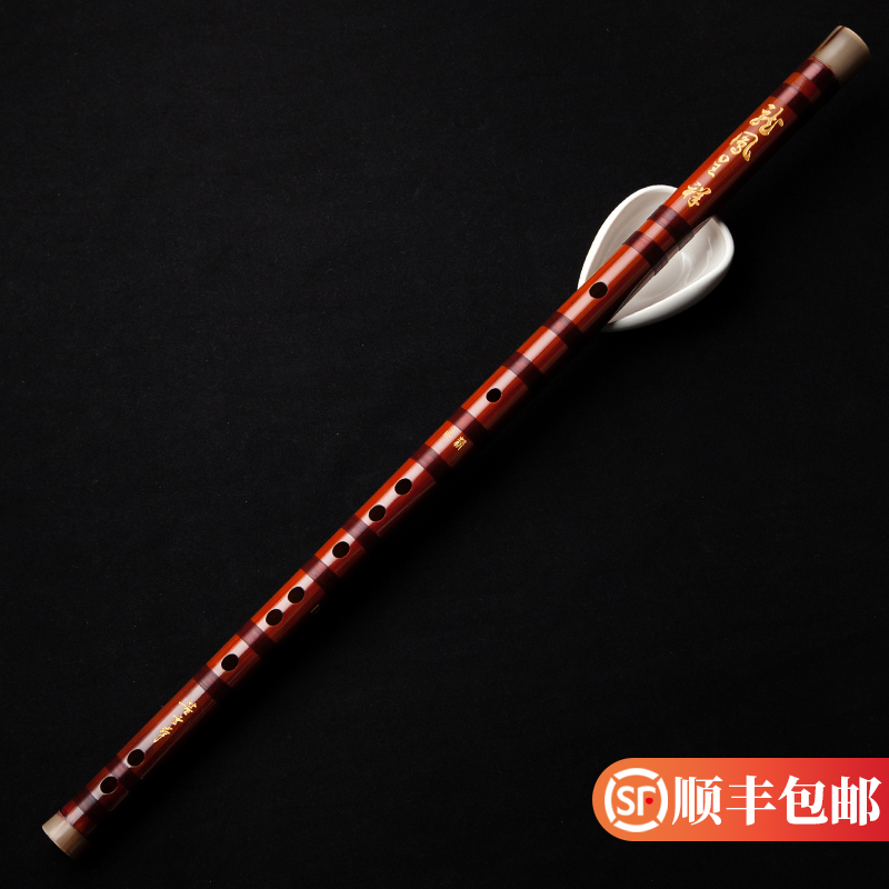 Dong Xuehua personally produced a section of professional playing flute old material bitter bamboo flute high-grade horizontal flute bamboo flute ancient style instruments