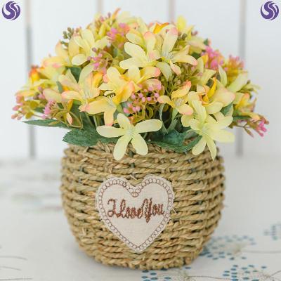 Decorative flowers on the refrigerator above the air conditioner Creative fake flower decoration dry flower indoor living room silk flower flower art