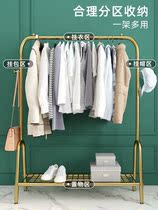 Hanging clothes hanger floor bedroom sturdy and durable widening minimalist clothes hanger room modern light lavish multifunctional containing shelf