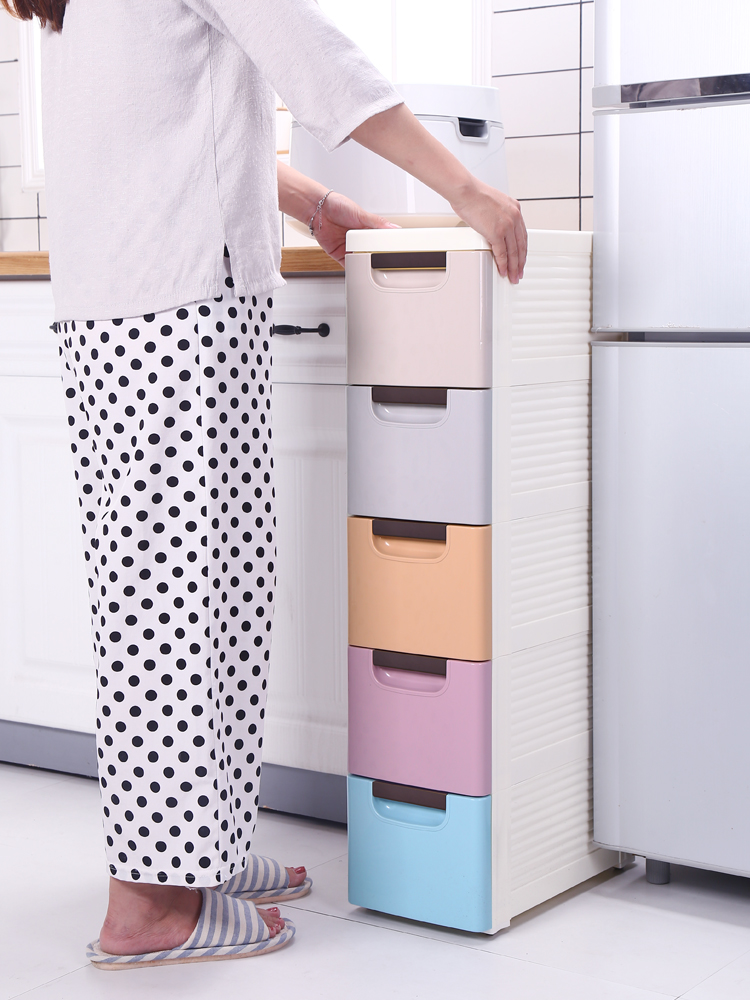 20 30cm slit storage cabinet Plastic drawer powder room shelf Narrow bed cabinet Multi-layer storage cabinet