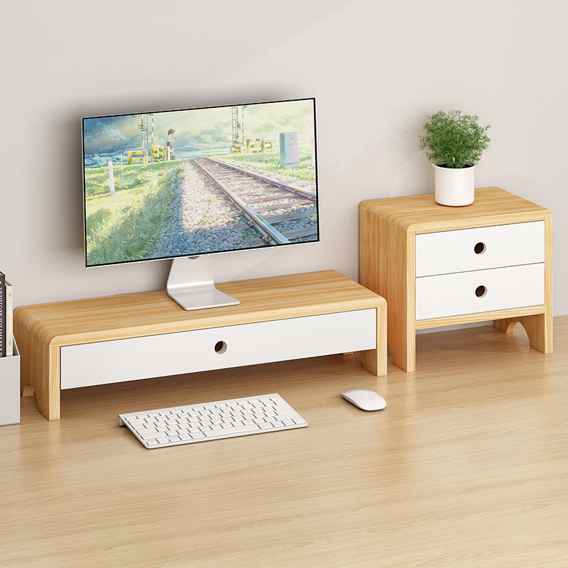 Desktop computer elevated rack office desktop rack monitor elevated base bracket pad elevated shelf