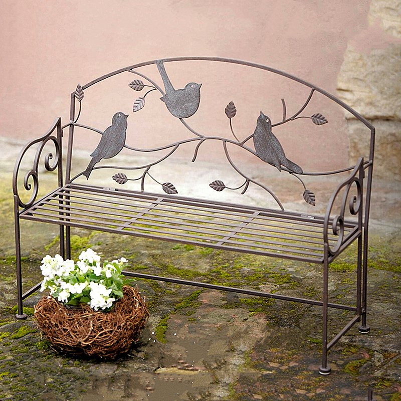 Outdoor iron retro new flower pot stand floor garden balcony living room potted decoration children's chair flower stand