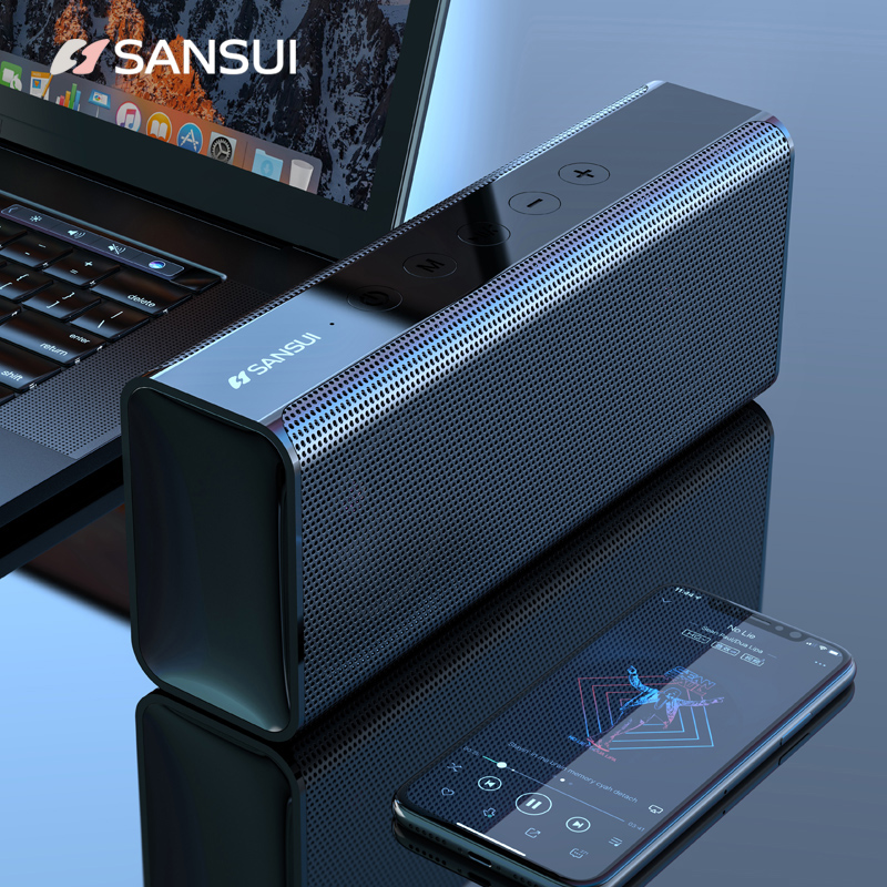 Landscape wireless bluetooth speaker subwoofer high volume hifi no distortion high sound quality home living room 3d surround portable small steel gun outdoor card mobile computer mini stereo