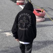 INONE Spring and autumn American retro crucifixion scalewear male and female hat Chaump and American Hiphop blouse hooded sweatshirt